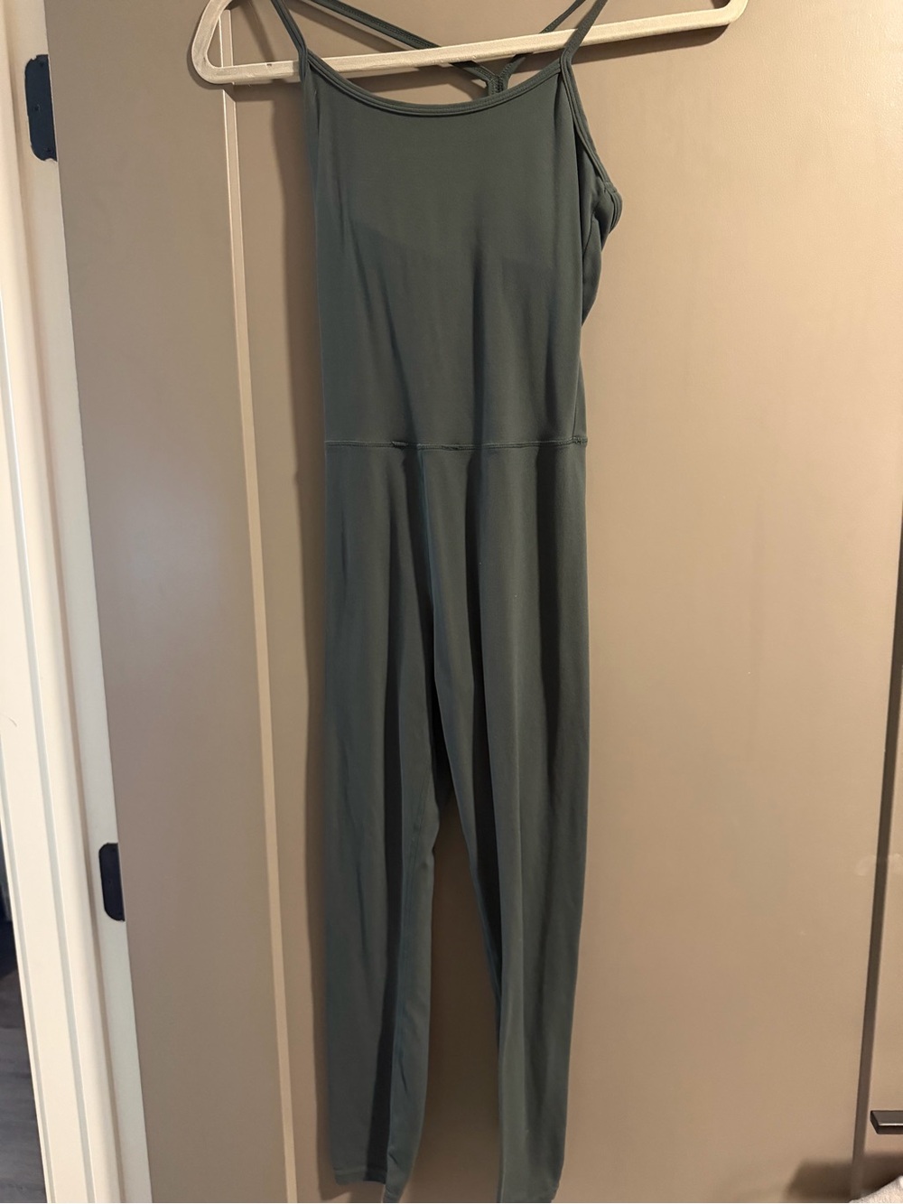 Splits59 Women's Olive Green Jumpsuit with Spaghetti Straps Size: XS